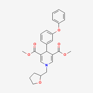 dimethyl 4-(3-phenoxyphenyl)-1-(tetrahydro-2-furanylmethyl)-1,4-dihydro-3,5-pyridinedicarboxylate