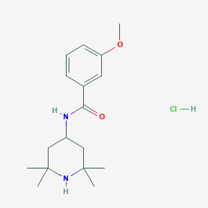 3-methoxy-N-(2,2,6,6-tetramethyl-4-piperidinyl)benzamide hydrochloride