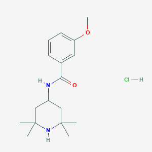 molecular formula C17H27ClN2O2 B3957881 3-methoxy-N-(2,2,6,6-tetramethyl-4-piperidinyl)benzamide hydrochloride 