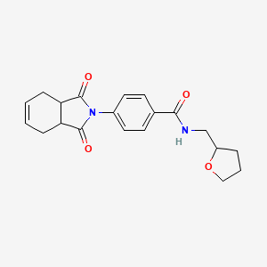 molecular formula C20H22N2O4 B3957888 4-(1,3-dioxo-1,3,3a,4,7,7a-hexahydro-2H-isoindol-2-yl)-N-(tetrahydro-2-furanylmethyl)benzamide 