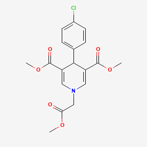 molecular formula C18H18ClNO6 B3957913 dimethyl 4-(4-chlorophenyl)-1-(2-methoxy-2-oxoethyl)-1,4-dihydro-3,5-pyridinedicarboxylate 