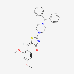 molecular formula C29H29N3O3S B3957927 5-(2,4-dimethoxybenzylidene)-2-[4-(diphenylmethyl)-1-piperazinyl]-1,3-thiazol-4(5H)-one 