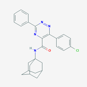 molecular formula C26H25ClN4O B395793 N-(1-adamantyl)-6-(4-chlorophenyl)-3-phenyl-1,2,4-triazine-5-carboxamide 