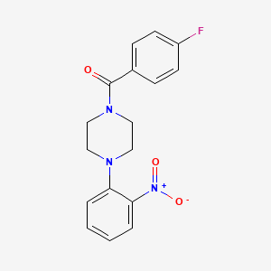 molecular formula C17H16FN3O3 B3957944 1-(4-fluorobenzoyl)-4-(2-nitrophenyl)piperazine 