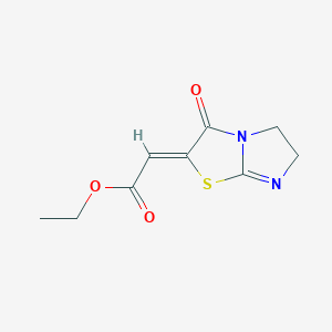 molecular formula C9H10N2O3S B395796 ethyl (3-oxo-5,6-dihydroimidazo[2,1-b][1,3]thiazol-2(3H)-ylidene)acetate 