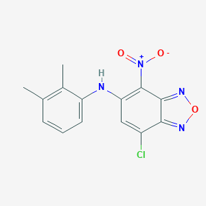 molecular formula C14H11ClN4O3 B395801 7-chloro-N-(2,3-dimethylphenyl)-4-nitro-2,1,3-benzoxadiazol-5-amine 