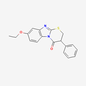 molecular formula C18H16N2O2S B3958053 8-ethoxy-3-phenyl-2,3-dihydro-4H-[1,3]thiazino[3,2-a]benzimidazol-4-one 