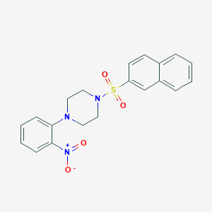 molecular formula C20H19N3O4S B3958058 1-(2-naphthylsulfonyl)-4-(2-nitrophenyl)piperazine 