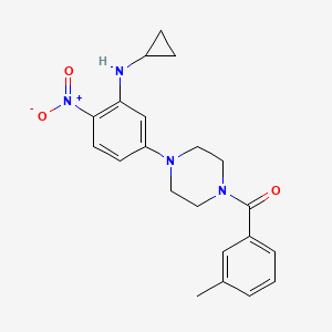 N-cyclopropyl-5-[4-(3-methylbenzoyl)-1-piperazinyl]-2-nitroaniline