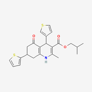 isobutyl 2-methyl-5-oxo-7-(2-thienyl)-4-(3-thienyl)-1,4,5,6,7,8-hexahydro-3-quinolinecarboxylate