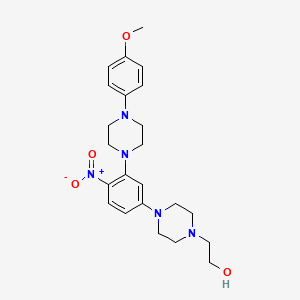 molecular formula C23H31N5O4 B3958091 2-(4-{3-[4-(4-methoxyphenyl)-1-piperazinyl]-4-nitrophenyl}-1-piperazinyl)ethanol 