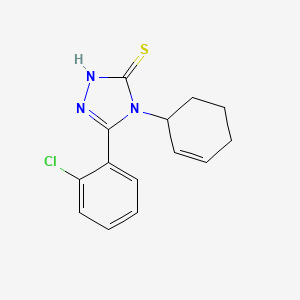 molecular formula C14H14ClN3S B3958094 5-(2-chlorophenyl)-4-(2-cyclohexen-1-yl)-2,4-dihydro-3H-1,2,4-triazole-3-thione 