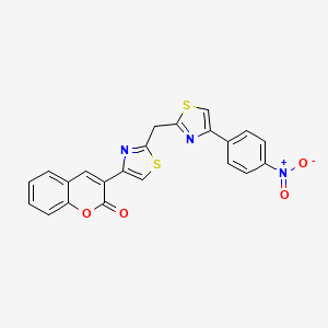 3-(2-{[4-(4-nitrophenyl)-1,3-thiazol-2-yl]methyl}-1,3-thiazol-4-yl)-2H-chromen-2-one