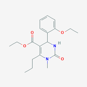 molecular formula C19H26N2O4 B3958130 ethyl 4-(2-ethoxyphenyl)-1-methyl-2-oxo-6-propyl-1,2,3,4-tetrahydro-5-pyrimidinecarboxylate 