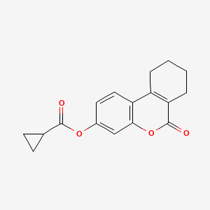 molecular formula C17H16O4 B3958155 6-oxo-7,8,9,10-tetrahydro-6H-benzo[c]chromen-3-yl cyclopropanecarboxylate 