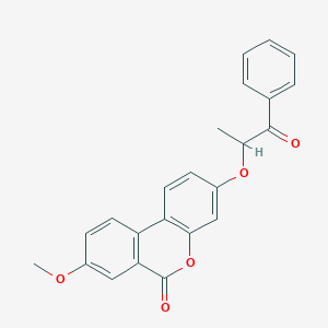 molecular formula C23H18O5 B3958163 8-methoxy-3-(1-methyl-2-oxo-2-phenylethoxy)-6H-benzo[c]chromen-6-one 