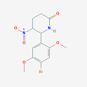 molecular formula C13H15BrN2O5 B3958172 6-(4-bromo-2,5-dimethoxyphenyl)-5-nitro-2-piperidinone 