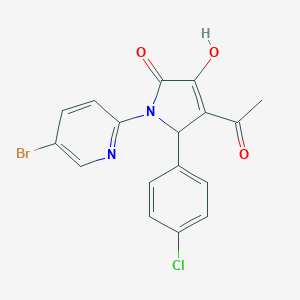 4-acetyl-1-(5-bromo-2-pyridinyl)-5-(4-chlorophenyl)-3-hydroxy-1,5-dihydro-2H-pyrrol-2-one
