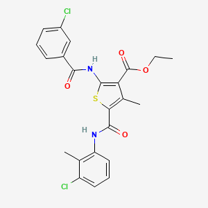 ethyl 2-[(3-chlorobenzoyl)amino]-5-{[(3-chloro-2-methylphenyl)amino]carbonyl}-4-methyl-3-thiophenecarboxylate