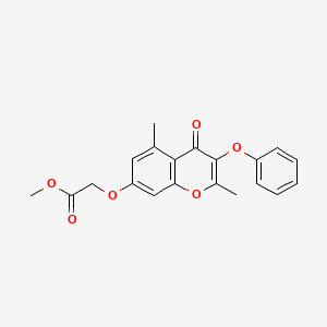 molecular formula C20H18O6 B3958205 methyl [(2,5-dimethyl-4-oxo-3-phenoxy-4H-chromen-7-yl)oxy]acetate 