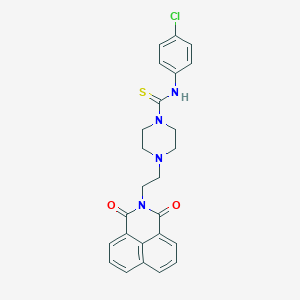 molecular formula C25H23ClN4O2S B3958237 N-(4-chlorophenyl)-4-[2-(1,3-dioxo-1H-benzo[de]isoquinolin-2(3H)-yl)ethyl]-1-piperazinecarbothioamide CAS No. 327093-43-6