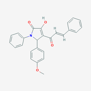 molecular formula C26H21NO4 B395826 4-cinnamoyl-3-hydroxy-5-(4-methoxyphenyl)-1-phenyl-1,5-dihydro-2H-pyrrol-2-one CAS No. 425426-53-5