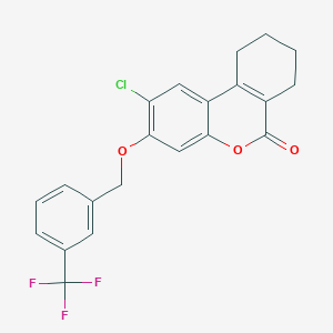 2-chloro-3-{[3-(trifluoromethyl)benzyl]oxy}-7,8,9,10-tetrahydro-6H-benzo[c]chromen-6-one