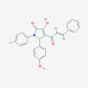 4-cinnamoyl-3-hydroxy-5-(4-methoxyphenyl)-1-(4-methylphenyl)-1,5-dihydro-2H-pyrrol-2-one