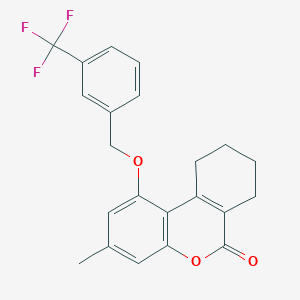 3-methyl-1-{[3-(trifluoromethyl)benzyl]oxy}-7,8,9,10-tetrahydro-6H-benzo[c]chromen-6-one