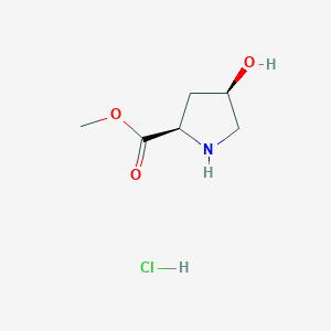 molecular formula C6H12ClNO3 B039583 (2R,4R)-4-羟基吡咯烷-2-羧酸甲酯盐酸盐 CAS No. 114676-59-4