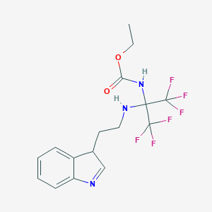 molecular formula C16H17F6N3O2 B395831 ethyl 2,2,2-trifluoro-1-{[2-(3H-indol-3-yl)ethyl]amino}-1-(trifluoromethyl)ethylcarbamate 