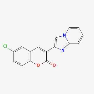 molecular formula C16H9ClN2O2 B3958323 6-chloro-3-imidazo[1,2-a]pyridin-2-yl-2H-chromen-2-one 