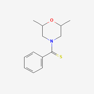 molecular formula C13H17NOS B3958334 2,6-dimethyl-4-(phenylcarbonothioyl)morpholine 