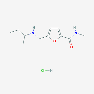 molecular formula C11H19ClN2O2 B3958352 5-[(sec-butylamino)methyl]-N-methyl-2-furamide hydrochloride 