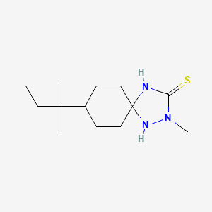 8-(1,1-dimethylpropyl)-2-methyl-1,2,4-triazaspiro[4.5]decane-3-thione