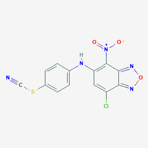 molecular formula C13H6ClN5O3S B395837 4-({7-Chloro-4-nitro-2,1,3-benzoxadiazol-5-yl}amino)phenyl thiocyanate 