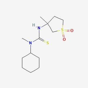molecular formula C13H24N2O2S2 B3958381 N-cyclohexyl-N-methyl-N'-(3-methyl-1,1-dioxidotetrahydro-3-thienyl)thiourea 