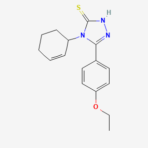 molecular formula C16H19N3OS B3958400 4-(2-cyclohexen-1-yl)-5-(4-ethoxyphenyl)-2,4-dihydro-3H-1,2,4-triazole-3-thione 