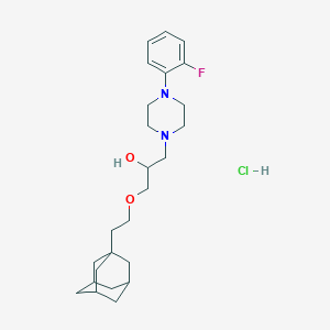 molecular formula C25H38ClFN2O2 B3958403 1-[2-(1-adamantyl)ethoxy]-3-[4-(2-fluorophenyl)-1-piperazinyl]-2-propanol hydrochloride 