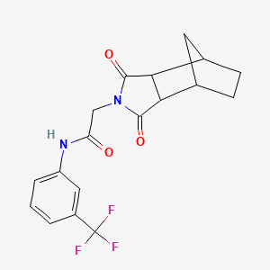 molecular formula C18H17F3N2O3 B3958435 2-(3,5-dioxo-4-azatricyclo[5.2.1.0~2,6~]dec-4-yl)-N-[3-(trifluoromethyl)phenyl]acetamide 