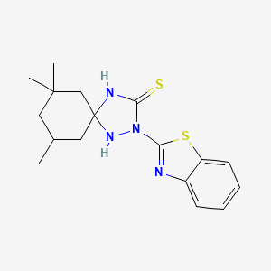 molecular formula C17H22N4S2 B3958446 2-(1,3-benzothiazol-2-yl)-7,7,9-trimethyl-1,2,4-triazaspiro[4.5]decane-3-thione 