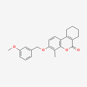 molecular formula C22H22O4 B3958454 3-[(3-methoxybenzyl)oxy]-4-methyl-7,8,9,10-tetrahydro-6H-benzo[c]chromen-6-one 