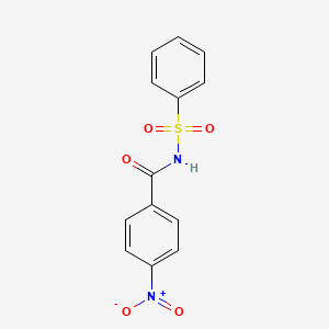 molecular formula C13H10N2O5S B3958459 4-nitro-N-(phenylsulfonyl)benzamide CAS No. 22017-47-6