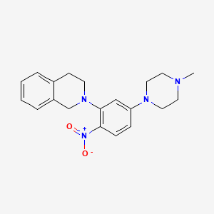 molecular formula C20H24N4O2 B3958460 2-[5-(4-methyl-1-piperazinyl)-2-nitrophenyl]-1,2,3,4-tetrahydroisoquinoline 