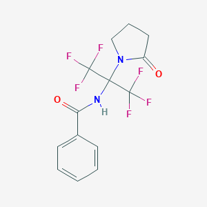 molecular formula C14H12F6N2O2 B395848 N-[1,1,1,3,3,3-hexafluoro-2-(2-oxopyrrolidin-1-yl)propan-2-yl]benzamide CAS No. 352316-91-7