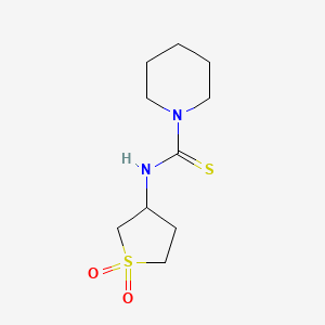molecular formula C10H18N2O2S2 B3958500 N-(1,1-dioxidotetrahydro-3-thienyl)-1-piperidinecarbothioamide 