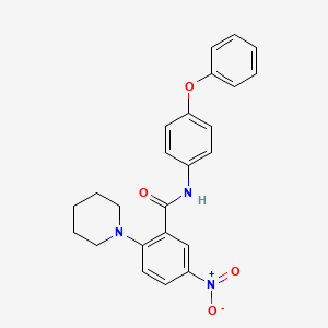 molecular formula C24H23N3O4 B3958514 5-nitro-N-(4-phenoxyphenyl)-2-(1-piperidinyl)benzamide 