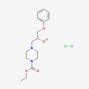 molecular formula C16H25ClN2O4 B3958544 ethyl 4-(2-hydroxy-3-phenoxypropyl)-1-piperazinecarboxylate hydrochloride 