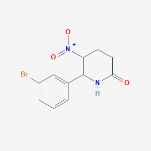 molecular formula C11H11BrN2O3 B3958550 6-(3-bromophenyl)-5-nitro-2-piperidinone 
