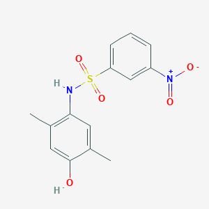 molecular formula C14H14N2O5S B3958592 N-(4-hydroxy-2,5-dimethylphenyl)-3-nitrobenzenesulfonamide 